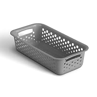 Cenluxer Lot De 4 Paniers De Rangement Empilables En Plastique Bleu