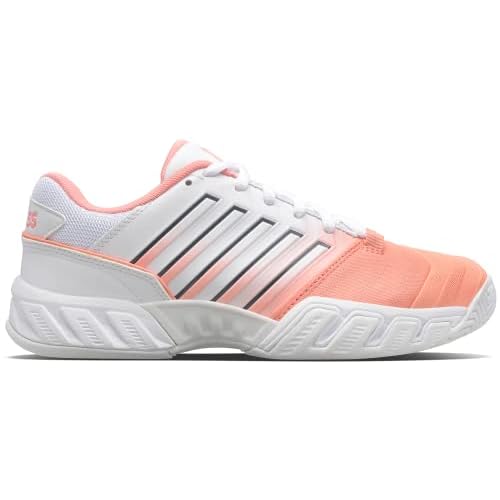 K-Swiss Women's Bigshot Light 4 Tennis Shoe 5 Peach Amber/White/Asphalt