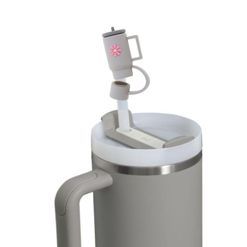 Grey Mini Tumbler Straw Cap - Comes with a Perfectly Fitting Straw