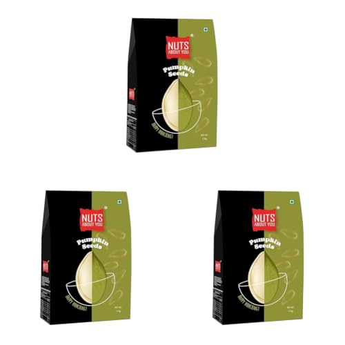 Image of Nuts About You PUMPKIN Seeds, 1 kg | Raw | Premium | 100% Natural | Diet Food (Pack of 3)