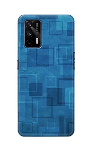 Image of Printed Hard Back Cover Case for Realme X7 Max 5G Back Cover (Plain Azure Blue) -1302