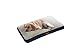 Ellie-Bo Hundebett für Innen, Matratze weich und waschbar, Bezug: Kunstfell, Seiten aus Kordsamt, Füllung: Polyesterfaser, für 91-cm-Hundekäfig, Größe L: 87 x 57 x 10 cm, in Blau und Grau