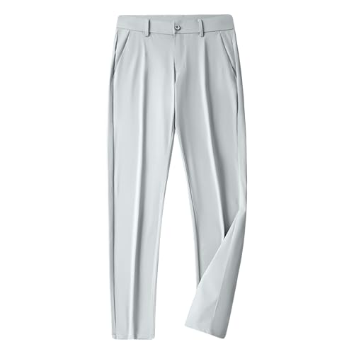 Pantalon habillé pour homme coupe ajustée et taille extensible pour l'été