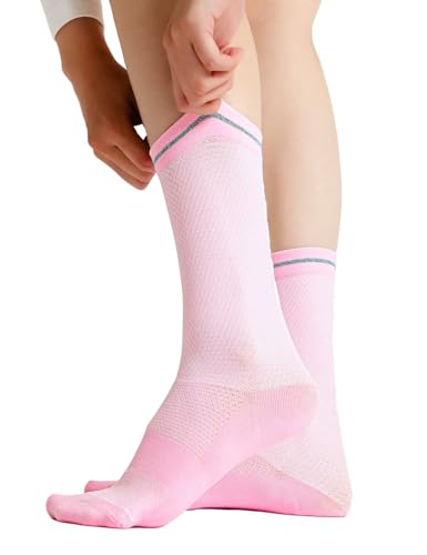 Image of INBIKE 3 Pairs Cycling Socks Women Breathable Athletic Bike Socks for Running Mountain Biking Riding
