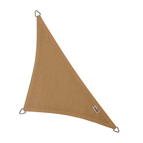 nesling Coolfit Sonnensegel (Dreieck 90° 4,0m x 4,0m x 5,7m, Sand) Sonnenschutz, Wasser und Wind...