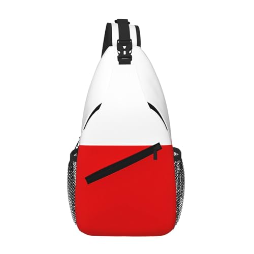 Bolso Bandolera Cruzada Bandera De Turingia Bolsa De Pecho Resistente Mochila Bandolera Impermeable Moderna Para Deportes Uso Diario 9X19X39Cm