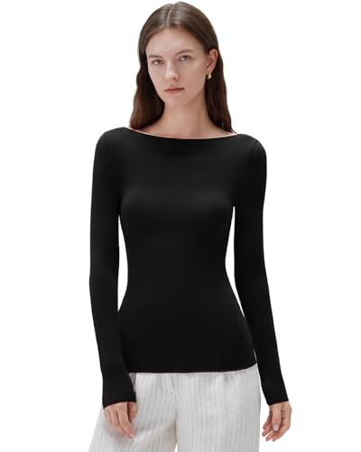 SUUKSESS Cloud Cashmere Women Boat Neck Fitted...