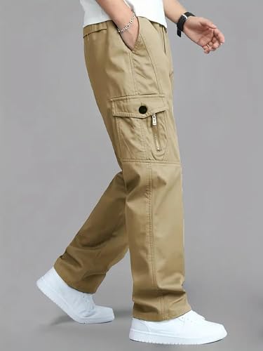 Image of Lymio Cargo for Men || Cotton Cargo Pant || Drawstring Waist Pant (Also Available in Plus Sizes) (117-120)