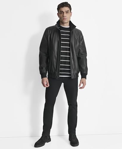 DKNY Men's Faux Leather Soft Durable Jacket2