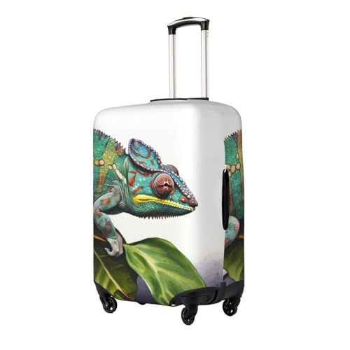 Chameleon Luggage Cover Washable Suitcase Covers Tsa Approved Elastic Spandex Suitcase Protector Anti-Scratch Travel Baggage Cover Fit 18-32 Inch Luggage2