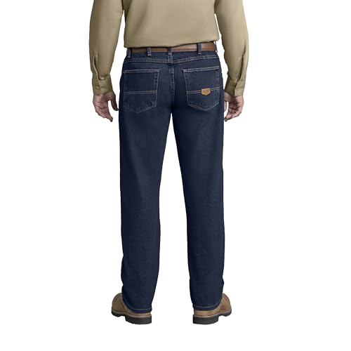Image of Red Kap Men's Relaxed Fit Jean - Heavy Duty Jeans with Comfortable Denim, 5 Pocket Styling, Tapered Fit for Work Boots