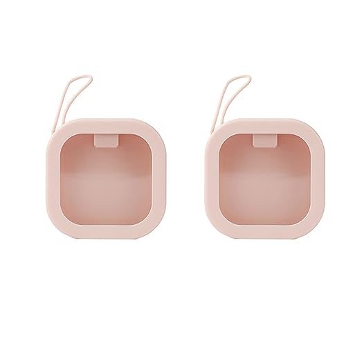 2x ヘアネクタイオーガナイザー小型ポータブル綿棒ボールホルダー子供用アクセサリーボックス蓋付きデスクトップストレージネクタイ Qtip ホルダージュエリー Qtip ディスペンサー綿棒ディスペンサー