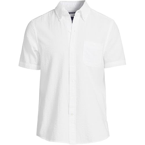 Lands' End Men's Short Sleeve Seersucker Shirt3