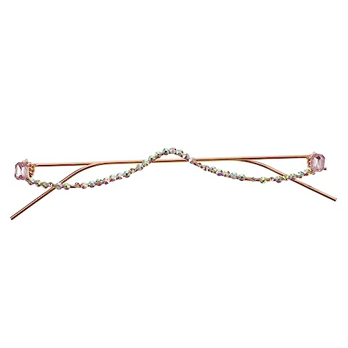 COLLBATH Montatura Per Occhiali Senza Lenti Accessori Per Foto Occhiali Decorativi Da Donna Alla Moda Realizzati in Materiale Resistente E Leggero Decorati Cristalli