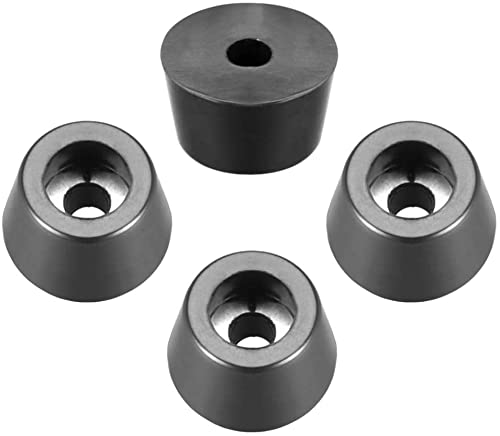 Patins pare-chocs en caoutchouc noir anti-vibration D12x10xH7mm
