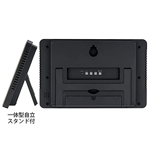 CASIO(カシオ) 置き時計 電波時計 白 デジタル 温度 湿度 カレンダー 表示 置き掛け兼用 IDL-170J-7JF [2]