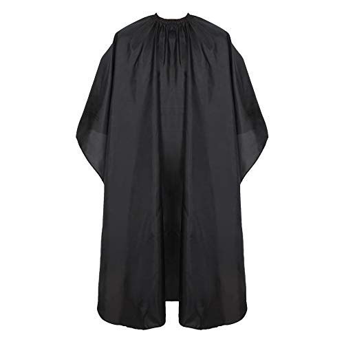 Large Barber Cape for Men, Professional Salon Cape Washable Haircut Apron with Snap Closure for Hair Cutting, Hair Coloring, Hairdressing, Perming, styling - Black 63" x 55"