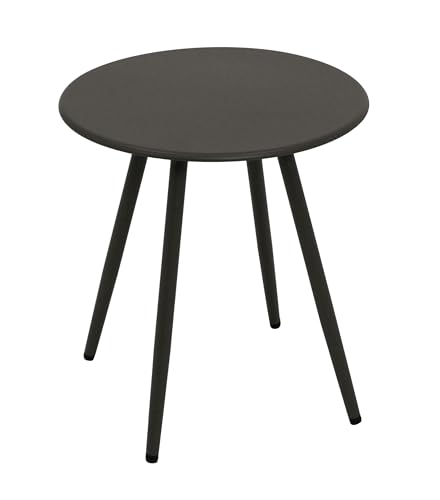 DEGAMO Beistelltisch Gartentisch Denver 45cm rund, Metall/Stahl anthrazit, Indoor und Outdoor DEGAMO Beistelltisch Gartentisch Denver 45cm rund, Metall/Stahl anthrazit, Indoor und Outdoor