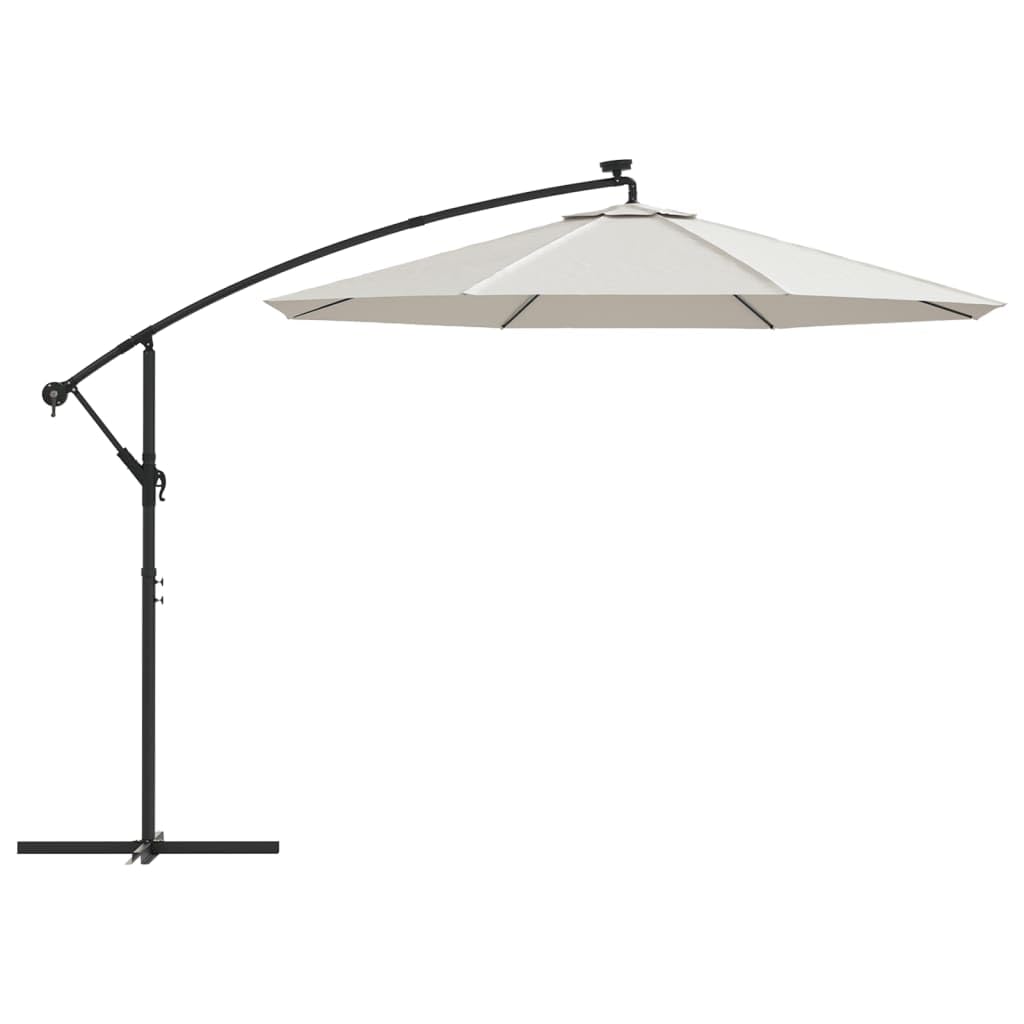 Tomostar Toile de Remplacement Parasol Déporté, Toile de Rechange Auvent de Remplacement Parasol Extérieur Blanc Sable 350 cm