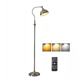 【Retro Design】Vintage Stehleuchte besteht aus hochwertige Metall, die antikes Bronze Beschichtung besitzt und einen klassischen und eleganten Atmosphäre für Ihr Zimmer schafft, nicht nur nach dem Einschalten, sondern auch beim Ausschalten.