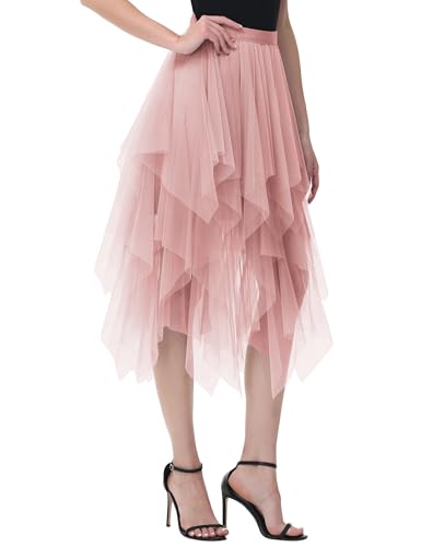 Gonne da donna in tulle High Low a strati gonna...