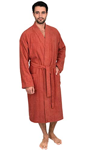 TowelSelections Men’s Robe, Turkish Cotton Terry Kimono Bathrobe Large/X-Large Ginger Spice