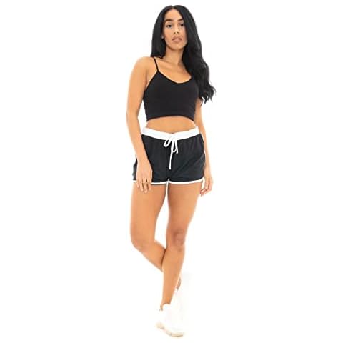 Style It Up Ladies Jersey Shorts with Piping thumbnail