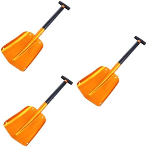 GANAZONO 3 pcs Folding Winter Snow Shovel Window ice Car Snow Removal mutitool Collapsible Snow Shovel Emergency car Shovel Snow Scraper multitools Aluminum Portable Child ice Machine
