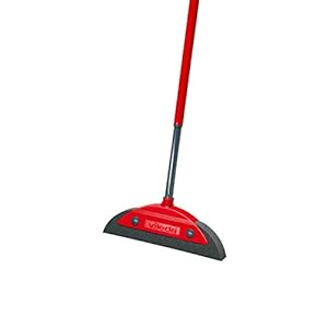 Vileda Superfeger Classic bezem, met telescoopsteel en microschuim veegdeel, geschikt voor mensen met een allergie