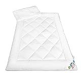 Eine Gute kauf- Schlafdecke aus langlebigem Mikrofaser bietet lange und flexible Nutzung. Mikrofaser ist feine Faser, die reißfest ist. Pflegeleicht - beim häufigem Waschen bleibt sie bauschig, behält ihre Dicke. Dank der klassischen Steppung ist die Füllung gleichmäßig verteilt und verrutscht nicht!