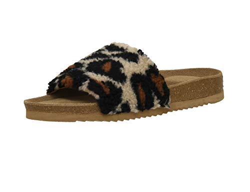 Sandale à glissière femme en liège confortable et nu-pieds léopard taille 40