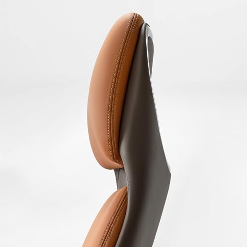 EUREKA ERGONOMIC Serene Executive Office Chair Genuine Leather Office Chair, Modern Executive Chair 135° Back Support Comfy Desk Chair with Arms & Aluminum Base for Home-Brown - Thumbnail 5