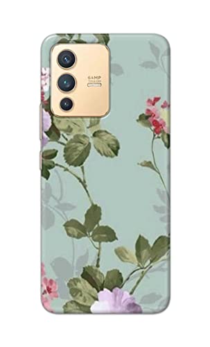 Image of Printed Hard Back Cover Case for Vivo V23 5G Back Cover (Floral Painting) -1302