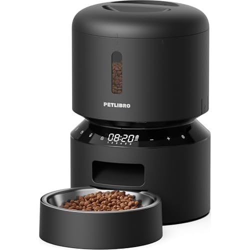 PETLIBRO Automatic Cat Feeder – 3L Programmable Pet Food Dispenser with Airtight Storage, Timed Portion Control, Voice Meal Call & Dual Power Supply, Clog-Free Healthy Feeding for Cats & Small Dogs