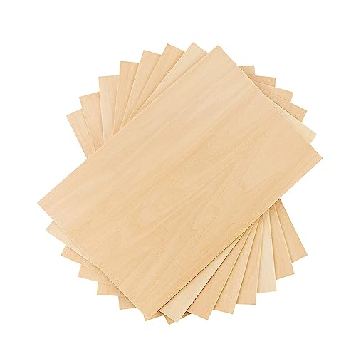 KALUROIL 10 PCS Tablero de Madera sin Acabado - Madera de Balsa de para Manualidades, Maquetas y Proyectos Creativos(300 * 200 * 3mm)