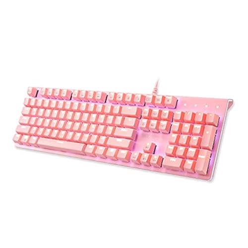 Clavier mécanique 104 touches i-rocks K75M rose contre la fatigue de frappe