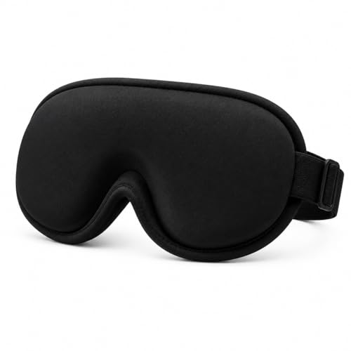 Máscara de Dormir Blackout 3D Anatômica com Ajuste Confortável – Bloqueio Total de Luz, Leve, Macia e Respirável para Sono Profundo, Viagens, Meditação e Relaxamento