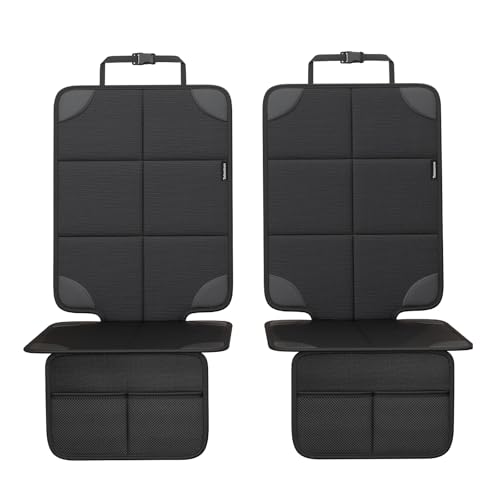 TotCocoon Lot de 2 protections de siège de voiture avec sac de rangement personnalisé à fermeture éclair — Tapis de coussin rembourré le plus épais,...