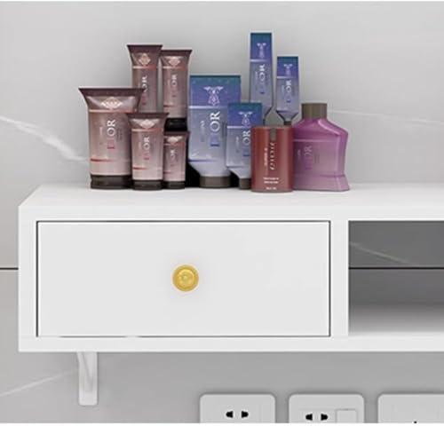 Stylingstation zur Wandmontage, Haartrocknerhalter und Schublade, Aufbewahrungslösung für Salon und Spa