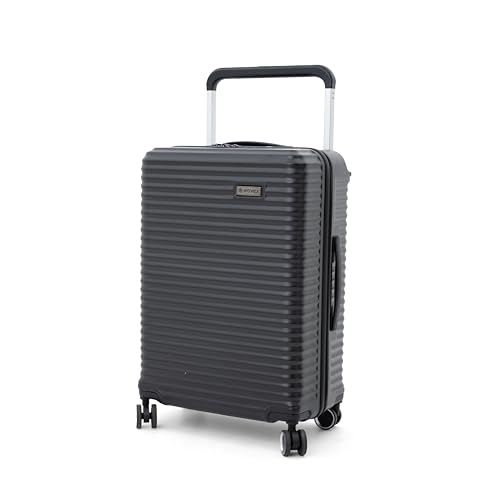Image of NOVEX Robo Check-in Luggage - Unbreakable Polycarbonate Hard Case, 8 Smooth Spinner Wheels, TSA Lock, Lightweight Durable Travel Suitcase for Men & Women - Black