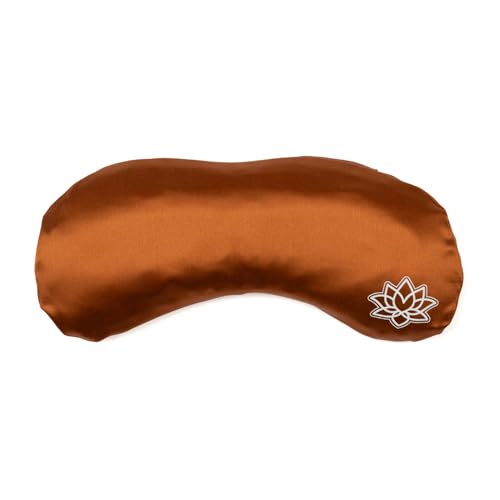Bodhi Coussin doux pour les yeux avec remplissage de lavande et de graines de lin | Masque pour les yeux pour yoga, relaxation & méditation | Housse en satin Mako ou en soie | Bien-être à la maison