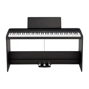 KORG B2SP 88-Key Natural Weighted Hammer Action Digital Piano with Stand and Three-Pedal Unit - Includes Audio/MIDI USB