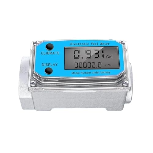 庭のホース散水メーター 1インチスレッドデジタルLCDディスプレイ、インテリジェントカウンター付き燃料油流量計