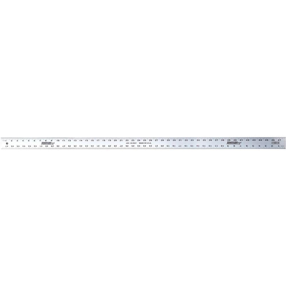 Johnson Level & Tool J48 Aluminum Straight Edge, 48", Silver, 1 Edge