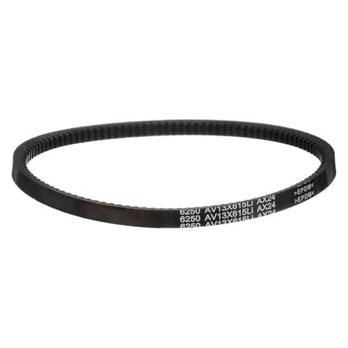 Image of uxcell AX24 EPDM V-Belt, Raw Edge Cogged Industrial Rubber V Belt 1 /2 inch Width x 24 inch Inside Circumference