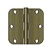 Deltana S35R55 Residential Thickness Steel 3 1/2-Inch x 3 1/2-Inch x 5/8-Inch Radius Hinge