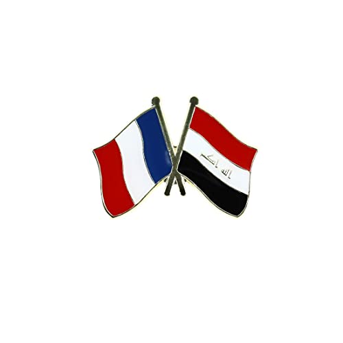 Clj Charles Le Jeune Pin's Drapeaux Jumelage France Irak - Franco-irakien - Jumelage - qualité de finition - Epingle - Broche - Badge - Jumelage et Fraternité