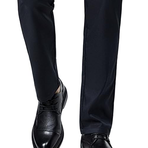 Maiyifu-GJ Men's Casual Slim Fit Dress Pants Summer Stretchy Suit Pants Straight Fit Solid Color Work Pants​3