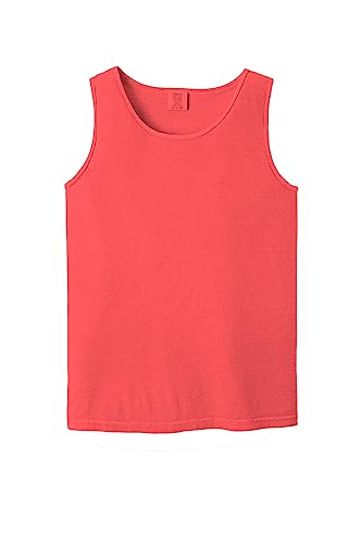 Image of Comfort Colors Chouinard 9360 Adult Garment-Dyed Tank Top Red Orange Medium