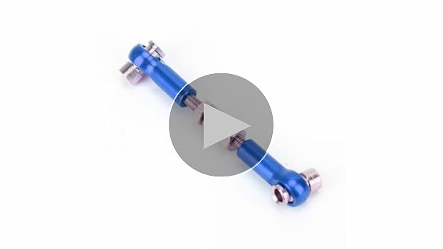 Drfeify RC Tie Rod Set, 6pcs Adjustable Servo Linkage 47mm For 1/12 And 1/10 Drift Car Truck Buggy Part(Black